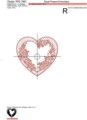 Кружевной дизайн машинной вышивки Сердце рамка для монограммы - 5 размеров