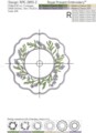 Лаванда подставка под тарелку дизайн машинной вышивки - 3 размера