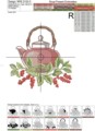 Лимонник китайский Чайник Дизайн машинной вышивки - 4 размера