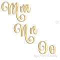 MNO Алфавит для монограмм Дизайны машинной вышивки