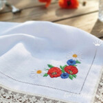 Маки и васильки угол нижний Дизайн машинной вышивки - 3 размера