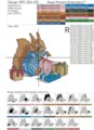 Маленькая Белочка с подарками Дизайн машинной вышивки - 4 размера