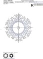 Маленькая свадебная рамка Дизайн машинной вышивки - 2 размера
