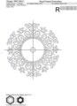 Маленькая свадебная рамка Дизайн машинной вышивки - 2 размера