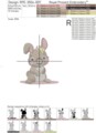 Маленький Зайка Дизайн машинной вышивки - 3 размера