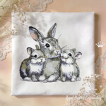 Мама Зайка и Зайчата - 4 размера