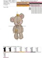 Медвежонок в короне Дизайн машинной вышивки  - 4 размера