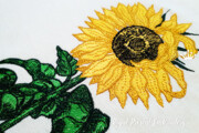 Мега Подсолнух Дизайн машинной вышивки - 7 размеров