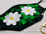 Модная защитная маска для лица с ромашками Бесплатный Дизайн машинной вышивки