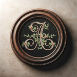 Монограмма A с розами