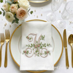 Монограмма M с розами