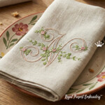 Монограмма N с розами