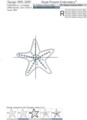 Морские звезды аппликация дизайны машинной вышивки - 3 размера
