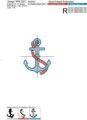 Морской Конек, Якорь, Штурвал Дизайны машинной вышивки - 2 размера