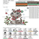 Новогодняя змея с рожками - 4 размера