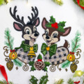 Мультяшные Рождественские Олени - 4 размера
