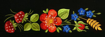 Набор из 4 дизайнов машинной вышивки Ягодки цветочки