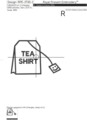 Надпись TEA SHIRT дизайн машинной вышивки - 3 размера