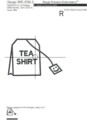 Надпись TEA SHIRT дизайн машинной вышивки - 3 размера