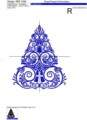 Новогодний Дизайн машинной вышивки Елочка - 4 размера