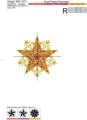 Новогодний Дизайн машинной вышивки Звезда - 2 размера