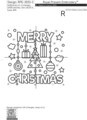 Новогодний блок для квилта Дизайн машинной вышивки - 4 размера