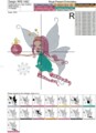Новогодняя Фея с шариком Дизайн машинной вышивки - 4 размера