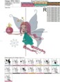 Новогодняя Фея с шариком Дизайн машинной вышивки - 4 размера