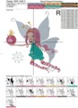 Новогодняя Фея с шариком Дизайн машинной вышивки - 4 размера