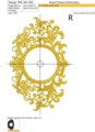 Обрамление Барокко с короной Дизайн машинной вышивки - 3 размера