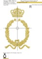 Обрамление для монограммы с короной Дизайн машинной вышивки - 2 размера