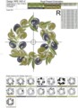 Оливковый венок Дизайн машинной вышивки - 4 размера