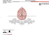 Орнаментальный Дизайн машинной вышивки Пасхальное яйцо - 4 размера