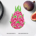 Орнаментальная питайя дизайн машинной вышивки