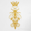 Орнаментальный дизайн вышивки Пчела с Короной - 5 размеров