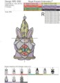 Пасхальный Гном с яйцом Дизайн машинной вышивки - 3 размера
