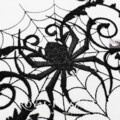 Паук на Паутине Дизайн машинной вышивки - 3 размера