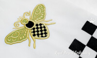 Пчела аппликация с бордюром Дизайны машинной вышивки