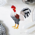 Петух Дизайн машинной вышивки - 5 размеров