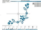 Польский цветочный угловой узор для машинной вышивки - 2 размера