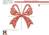 Праздничный бант Дизайн машинной вышивки - 4 размера