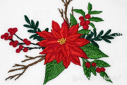Пуансеттия зимний букет Дизайн машинной вышивки - 2 размера