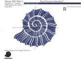 Ракушка Наутилус дизайн машинной вышивки - 5 размеров