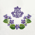 Рамка с Фиалками Дизайн машинной вышивки - 3 размера