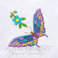 Разноцветная Бабочка Дизайн машинной вышивки