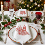 Рождественские свечи RedWork