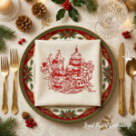 Рождественские свечи RedWork