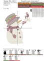 Рождественский Снеговик с птичкой Дизайн для машинной вышивки - 6 размеров