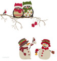 Снеговик с колокольчиком Дизайн для машинной вышивки - 6 размеров