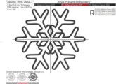 Снежинка аппликация дизайн машинной вышивки - 7 размеров